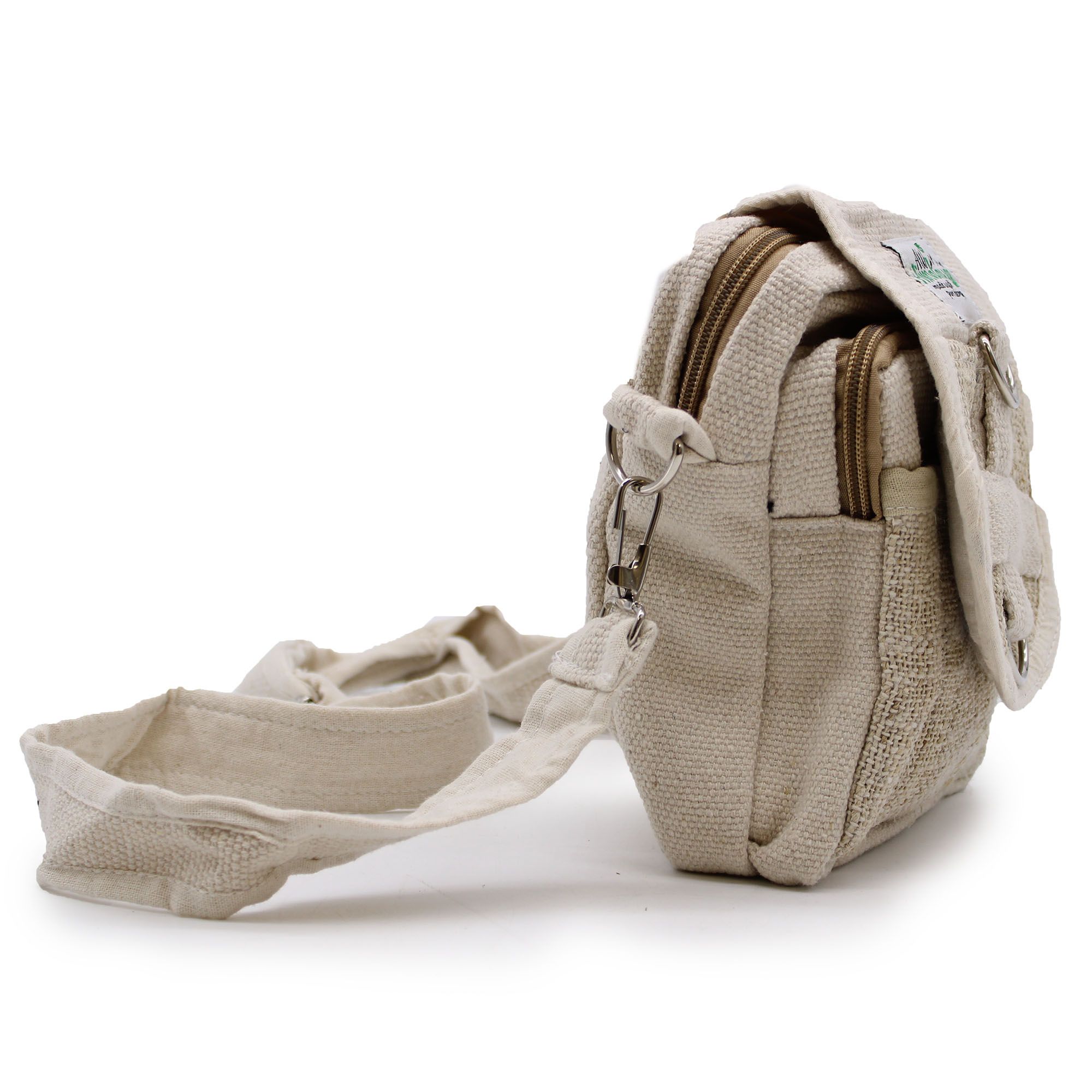 Bolsa de viaje Body-Cross de cáñamo y algodón natural - Imagen 2
